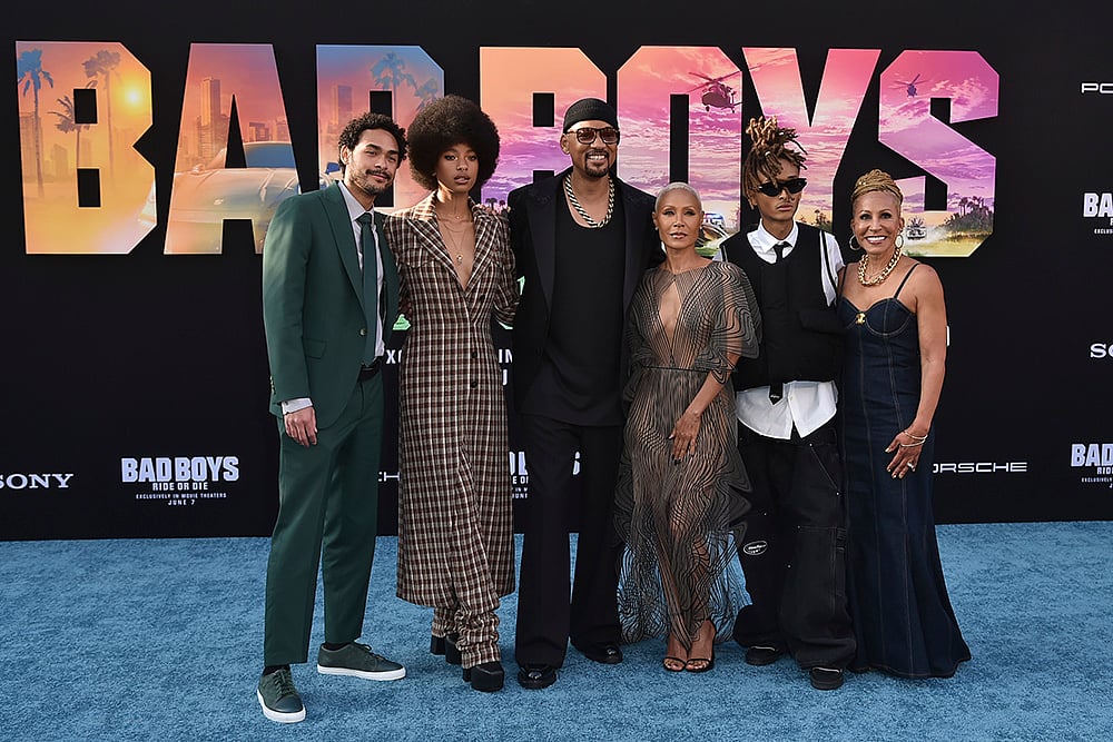 Trey Smith, Willow Smith, Will Smith, Jada Pinkett Smith, Jaden Smith And Adrienne Banfield-Norris